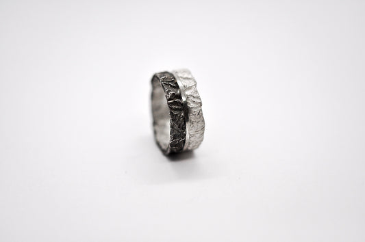 Ring Silber und Silber geschwärzt